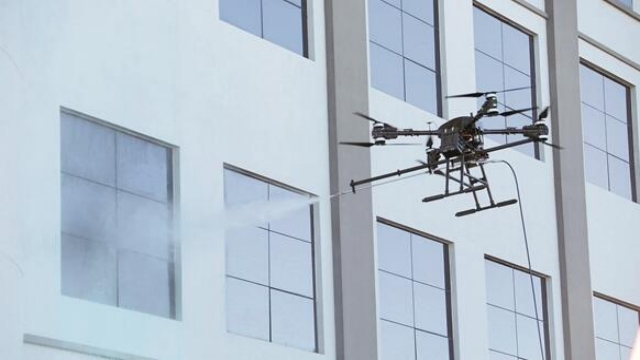 无人机幕墙清洗系统